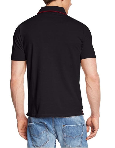 Polo piqué Noir